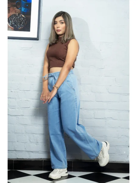 Ash & Ray Knit Denim Wide Leg Pants